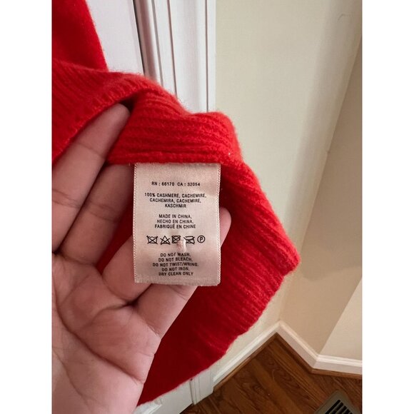 Anthropologie Moth Red Cashmere‎ Turtleneck Sweater Size M - Picture 4 of 5